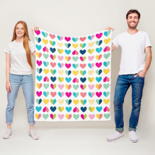 HEART PATTERN  moderne geometrische vormen van de  Fleece Deken