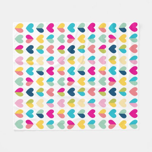 HEART PATTERN moderne geometrische vormen van de Fleece Deken (Voorkant (Horizontaal))