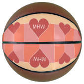 Heart Pattern monogram basketbal (Voorkant)