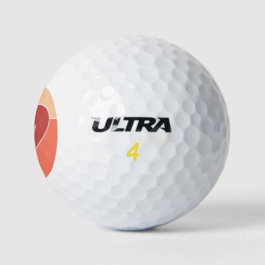 Heart Pattern monogram golfballen (Logo)