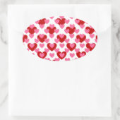 Heart Pattern Ovale Sticker (Tas)