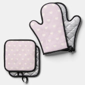 Heart Pattern Ovenwant & Pannenlap Set (Voorkant / Achterkant)