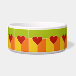 Heart Pattern pet bowls Voerbakje
