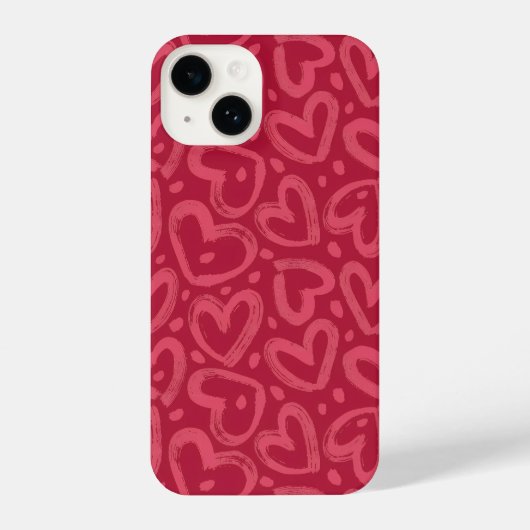 Heart Pattern Phone Case iPhone Hoesje (Achterkant)