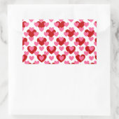 Heart Pattern Rechthoekige Sticker (Tas)
