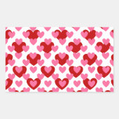 Heart Pattern Rechthoekige Sticker (Voorkant)