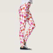 Heart Pattern Red Pink Modern Leggings (Rechts)