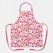 Heart Pattern Red Pink Modern Schort (Voorkant)