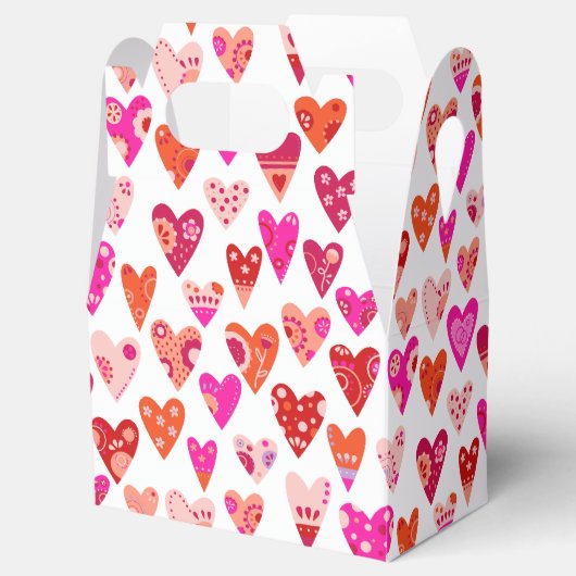 Heart Pattern Red Roze Bedankdoosjes (Geopend)
