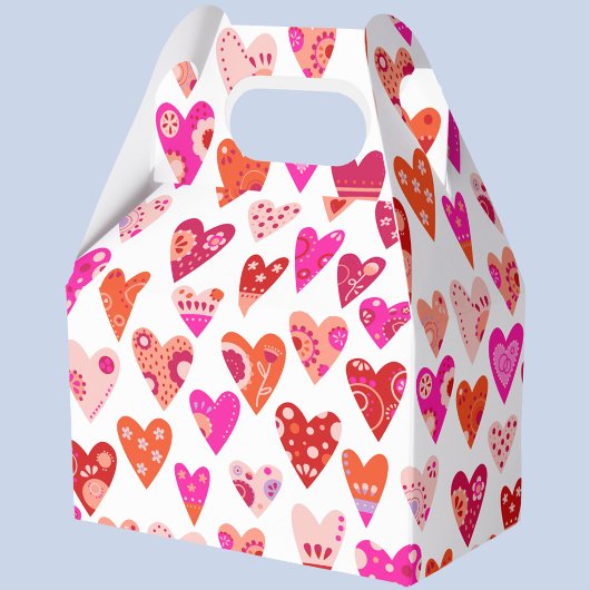 Heart Pattern Red Roze Bedankdoosjes