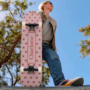 Heart Pattern Reden Roze Custom Persoonlijk Skateboard