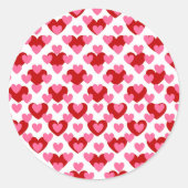 Heart Pattern Ronde Sticker (Voorkant)