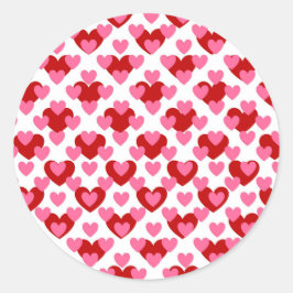 Heart Pattern Ronde Sticker