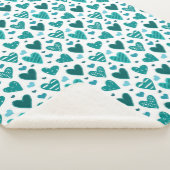 HEART PATTERN SHERPA DEKEN (3/4)
