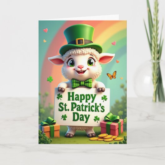 Heart Pattern St Patricks Day Card Kaart (Voorkant)