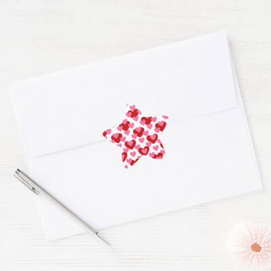 Heart Pattern Ster Sticker (Envelop)