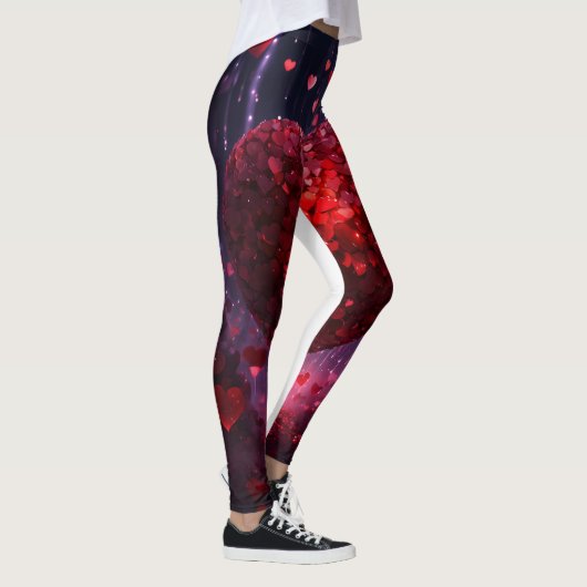Heart Pattern Vrouwen Leggings" Leggings (Rechts)