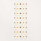 Heart Pattern with Orange & Brown Hearts Yogamat (Voorkant)
