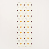 Heart Pattern with Orange & Brown Hearts Yogamat (Achterkant)