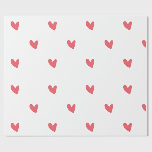Heart Pattern Wrapping Paper Cadeaupapier (Vlak)