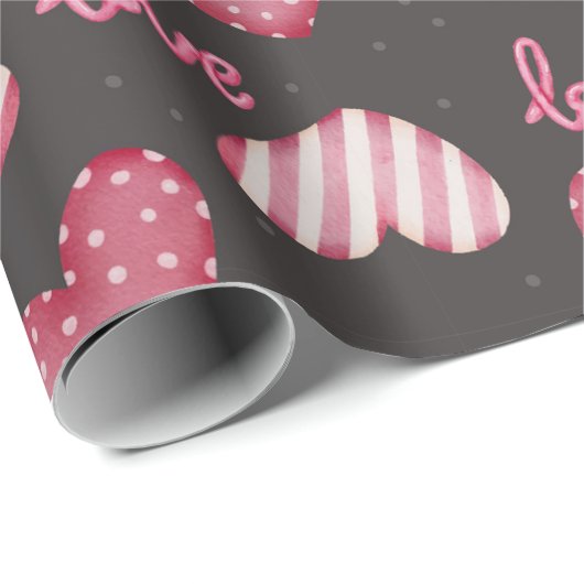 Heart Pattern Wrapping Paper Cadeaupapier (Rol Hoek)