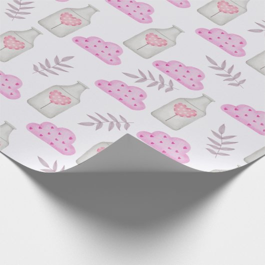 Heart Pattern Wrapping Paper Cadeaupapier (Hoek)