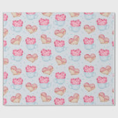 Heart Pattern Wrapping Paper Cadeaupapier (Vlak)