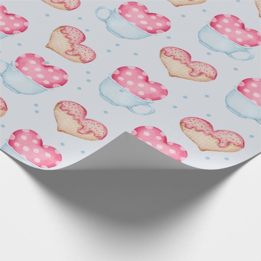 Heart Pattern Wrapping Paper Cadeaupapier (Hoek)