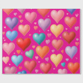 Heart-Patterned Perfect voor geschenken, Valentijn Cadeaupapier (Vlak)
