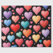 Heart-Patterned Perfect voor geschenken, Valentijn Cadeaupapier (Vlak)
