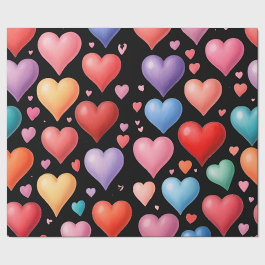 Heart-Patterned Perfect voor geschenken, Valentijn Cadeaupapier (Zoom)