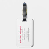 Heart Patterned Texas State Flag Bagagelabel (Achterkant verticaal)