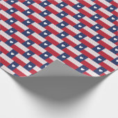 Heart Patterned Texas State Flag Cadeaupapier (Hoek)