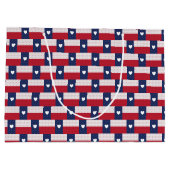 Heart Patterned Texas State Flag Groot Cadeauzakje (Achterkant)