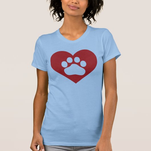 Heart Paw Print T-shirt (Voorkant)