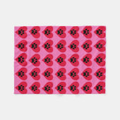 Heart Paws Fleece Deken (Voorkant (Horizontaal))