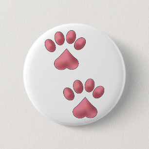 Heart Paws Ronde Button 5,7 Cm