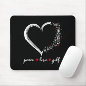 Heart Peace Love Golf Player Srt Lovers Outfit Wom Muismat (Met muis)