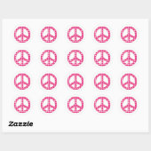 Heart Peace Sign Ronde Sticker (Vel)