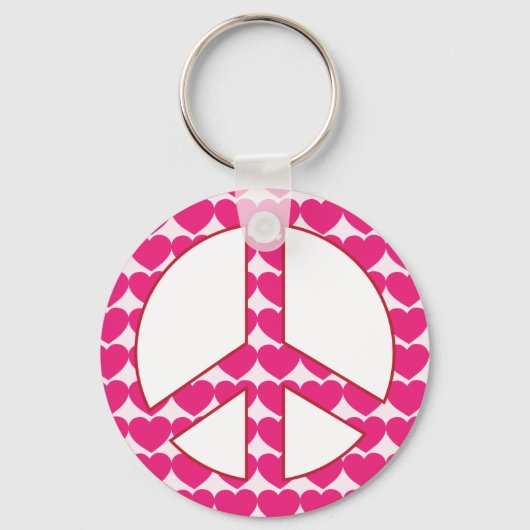Heart Peace Sign Sleutelhanger (Voorkant)