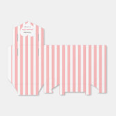 Heart Peach White Stripes Trouwgunst Dank u Bedankdoosjes (Uitgevouwen)