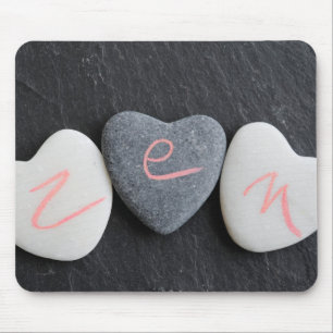 Heart pebbles Zen Muismat
