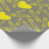 Heart Pencil School: naadloos inpakpapier (Hoek)