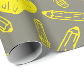 Heart Pencil School: naadloos inpakpapier (Rol Hoek)