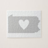 Heart Pennsylvania Jigzaag Puzzle Legpuzzel (Horizontaal)