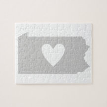 Heart Pennsylvania Jigzaag Puzzle