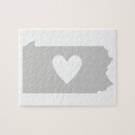 Heart Pennsylvania Jigzaag Puzzle Legpuzzel