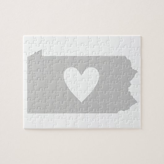 Heart Pennsylvania Jigzaag Puzzle Legpuzzel (Horizontaal)