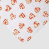 Heart Pepperoni Pizza Pattern Tissuepapier (Detail)