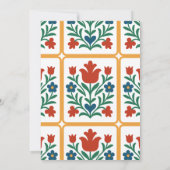 Heart & Petal Floral Folk Art Vrijgezellenfeest Kaart (Achterkant)